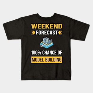 Weekend Forecast Model Building Builder Kids T-Shirt